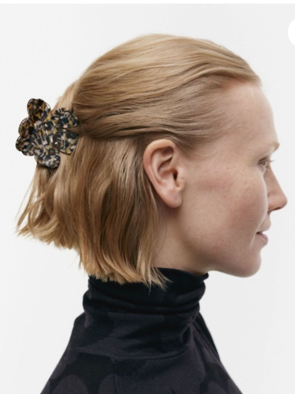 Marimekko Unikko Hair Clip Small - Brown